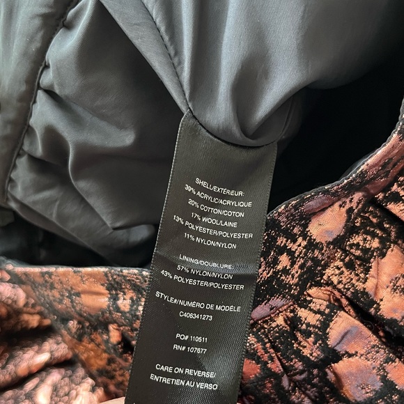 ALICE and Olivia Pia metallic Rose Gold Pink and black Pebble Bubble Party skirt - Picture 13 of 16